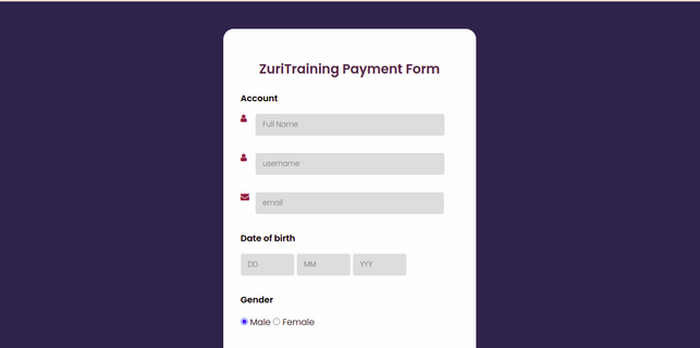 zuri payment form task